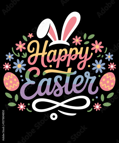 Happy Easter Sayings Egg Bunny
