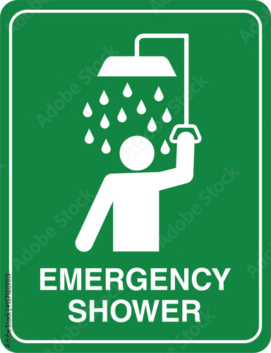 emergency shower safety signage