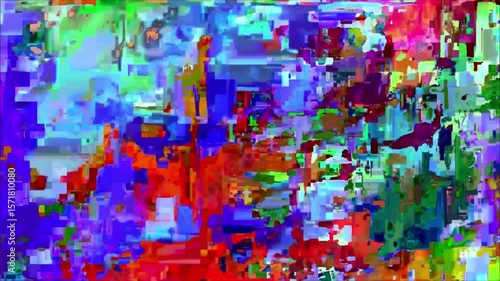 broken screen multi color colorful data mashed pixel glitched tv background