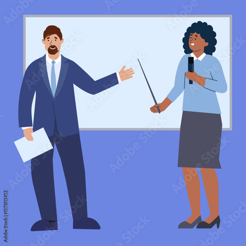 Business Presentation Vector Illustration