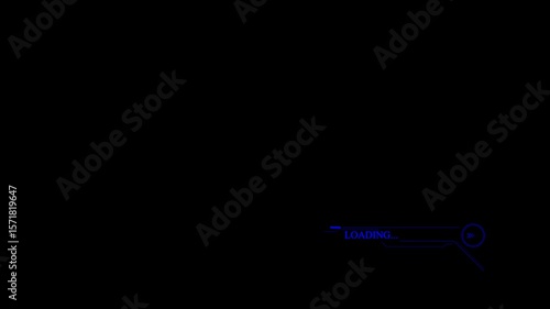 Wallpaper Mural 4K Video of Animation Science Futuristic Loading. . Loading bar animation with black background. Progress bar loading animation.video animation of loading bar, Status bar. Torontodigital.ca