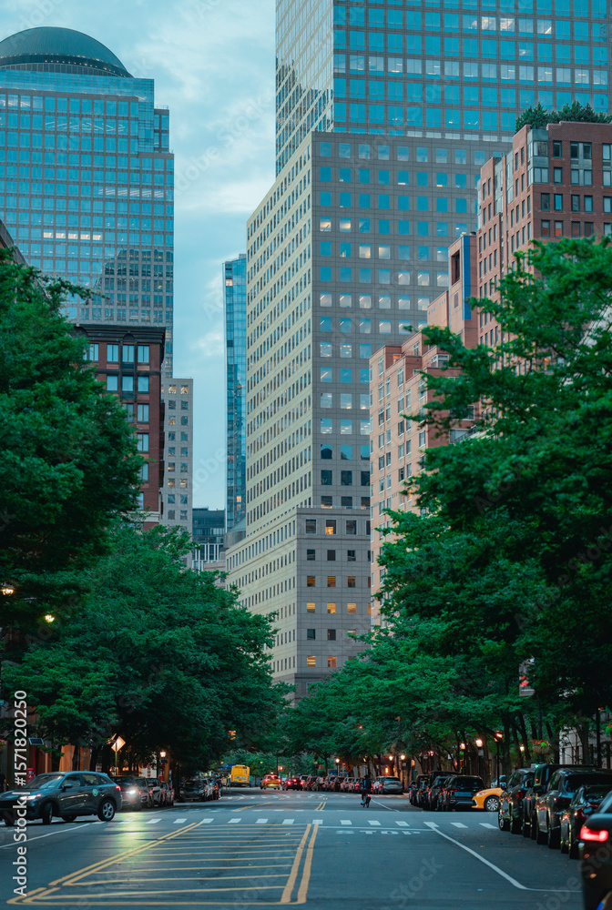 Obraz premium downtown Manhattan new York city street 