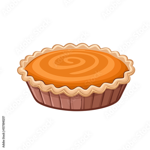 Pumpkin Pie Isolated on a T...