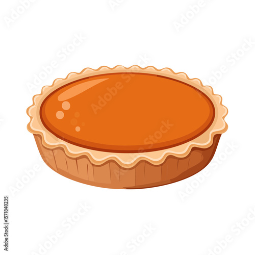 Pumpkin Pie Isolated on a T...