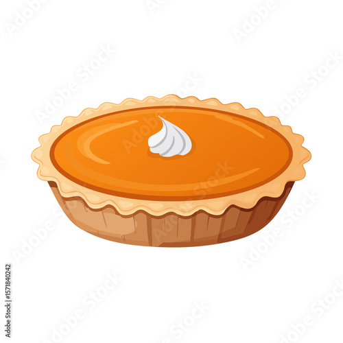 Pumpkin Pie Isolated on a T...
