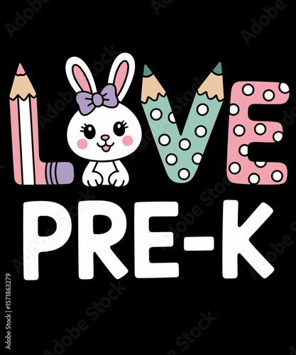 Happy Easter day Pre-k Squad Love Teacher life easter 2025