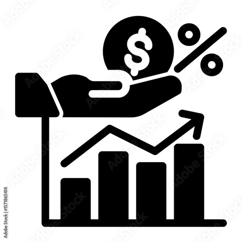Loan Debt Revenue Icon from Accounting Icon Collection (Solid Style)