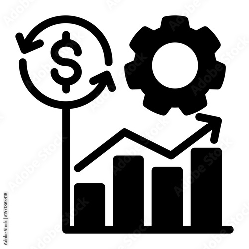 Economic Activity Cycle Icon from Accounting Icon Collection (Solid Style)
