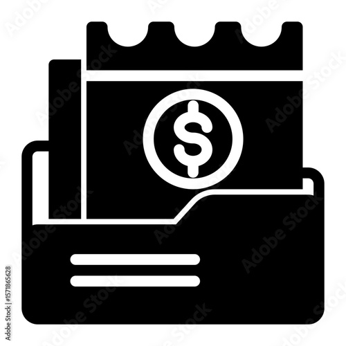 Document Archive Files Icon from Accounting Icon Collection (Solid Style)