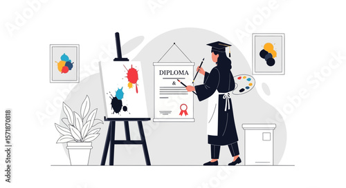 Creative Graduation Unleashes Artistic Talent With Brushstrokes Of Educational Achievement