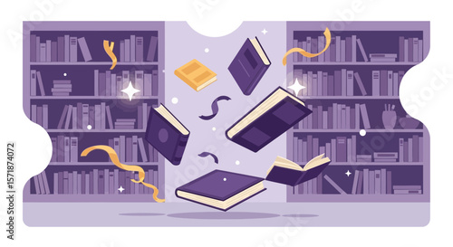 Enchanting Library Books Celebration Knowledge And Imagination