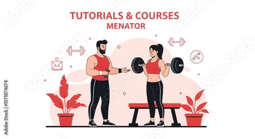 Fitness Training With Personal Trainer For Weightlifting Exercises Online Tutorials