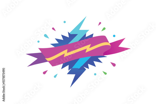 Abstract Neon Paint Burst With Electric Colors And Glow