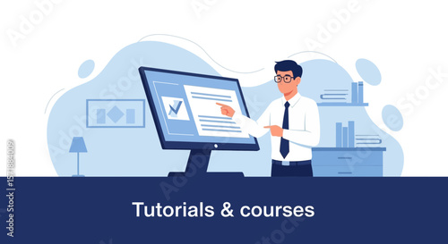 Engaging Video Tutorial Presentation With A Check Mark On The Screen