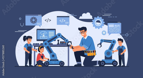 Engineering Education With Robotics Project for Kids and Their Tutor