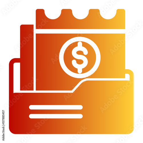 Document Archive Files Icon from Accounting Icon Collection (Solid Gradient Style)