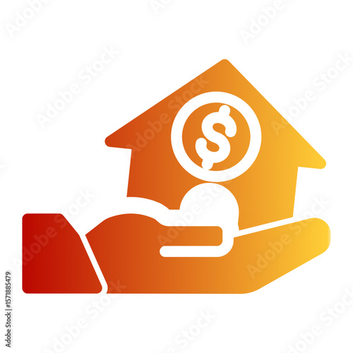 Real Estate Property Loan Icon from Accounting Icon Collection (Solid Gradient Style)