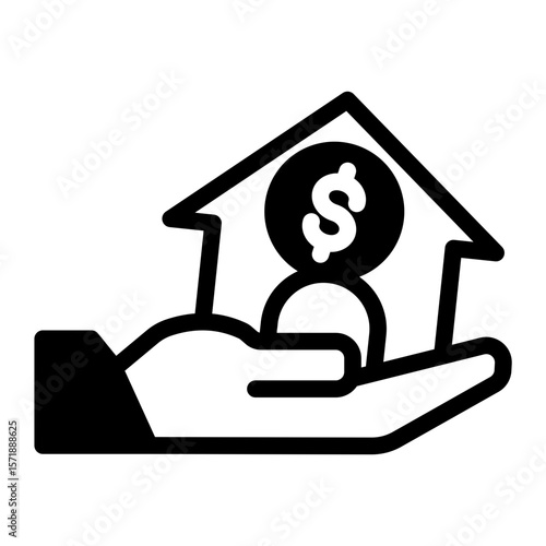 Real Estate Property Loan Icon from Accounting Icon Collection (Mixed Style)
