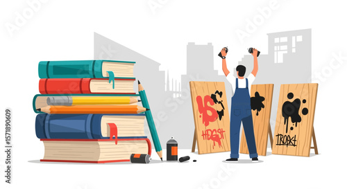 Education Meets Urban Art Exploring Creativity Through Books and Graffiti Mediums