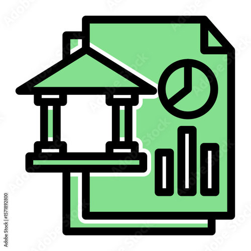 Financial Compliance Icon from Accounting Icon Collection (Solid Color Lineal Style)
