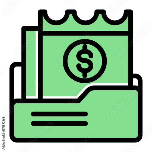 Document Archive Files Icon from Accounting Icon Collection (Solid Color Lineal Style)