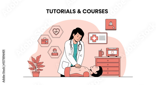 Medical Emergency Response Training First Aid Procedure Illustration Tutorial Courses