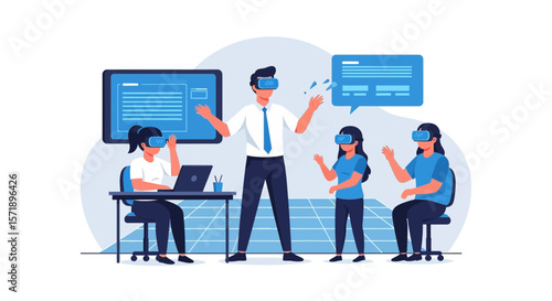 Virtual Reality Meeting For Team Collaboration In The Business Sphere