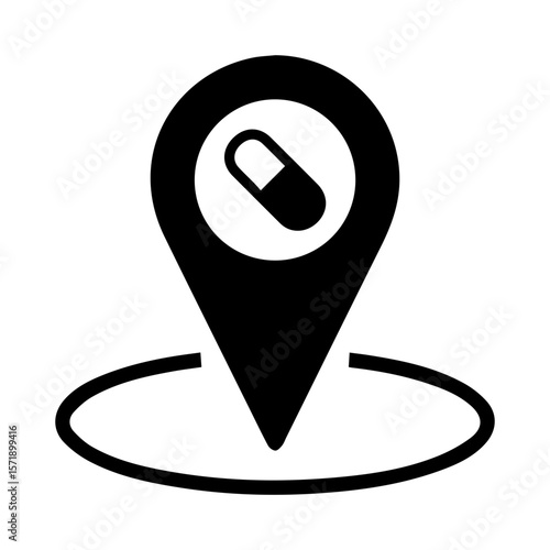 Pharmacy location glyph