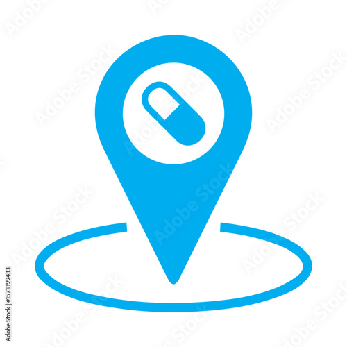Pharmacy location colored