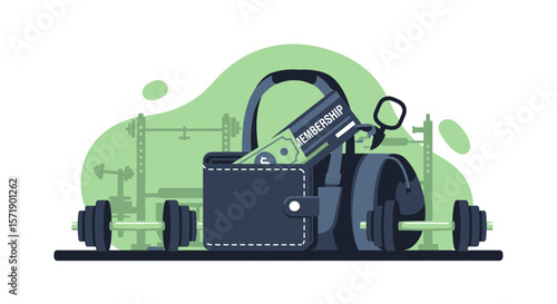 Ready To Workout Finance Healthy Lifestyle Budget Membership Concept Design