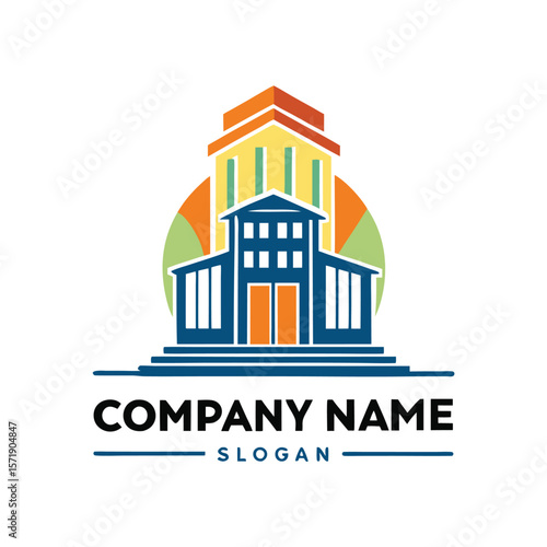 Colorful building logo