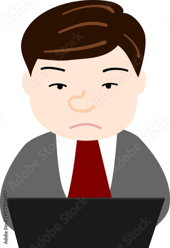 怒っている人