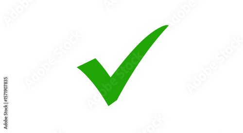 A green check mark is displayed on a white background, indicating validation and success
