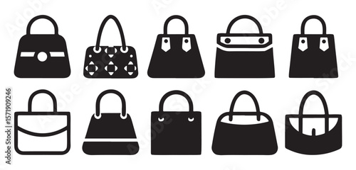 Handbags collection various styles purse accessory
