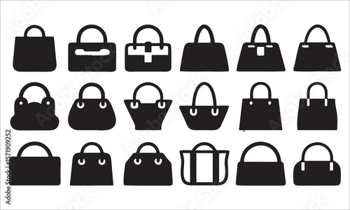 Handbags collection fashion accessories purses