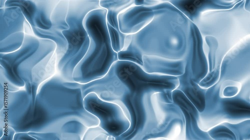 Abstract blue water surface with ripples reflecting light, creating a serene and fluid atmosphere