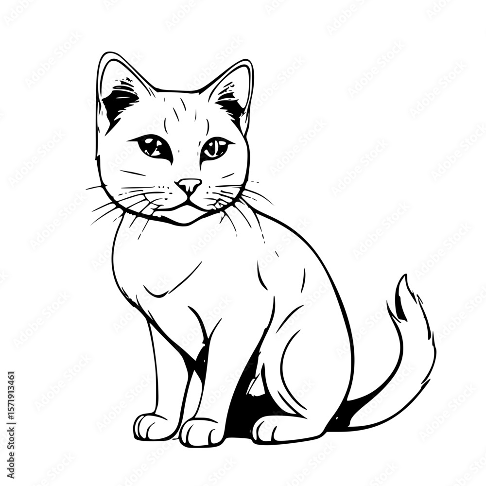 Obraz premium cat svg