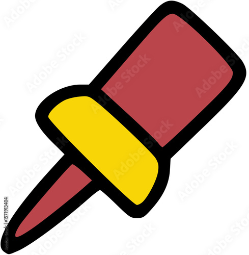 Pin icon: A simple illustration of a push pin, perfect for projects, marking points, or general use.