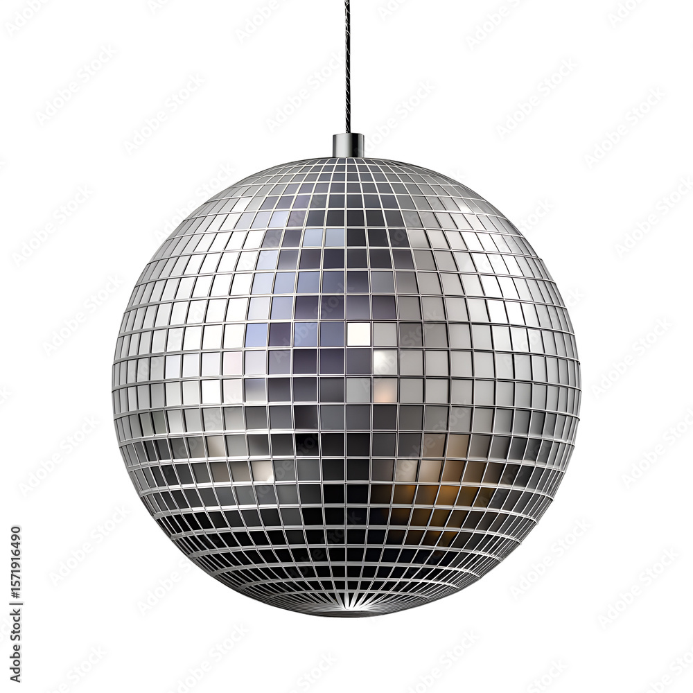 Fototapeta premium Full View Mirrored Disco Ball for Party