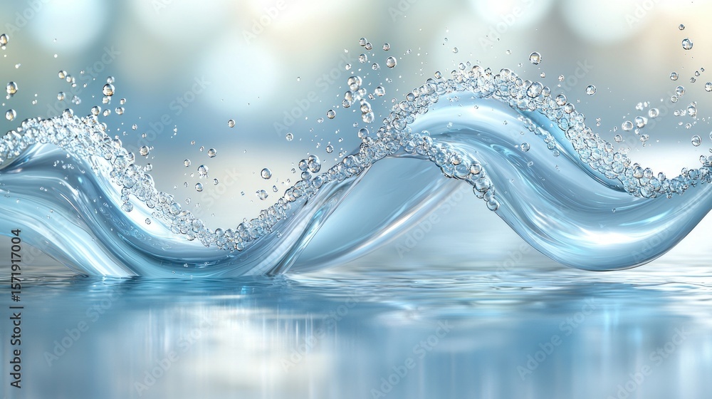 Abstract water splash, light blue tones Abstract water splash, light blue tones