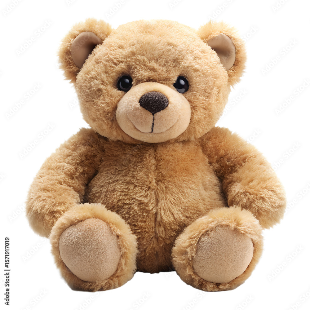 Fototapeta premium Adorable Brown Plush Toy Isolated