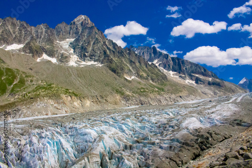 Obraz na plátně Glacier Argentiere in Chamonix valley, french Alps