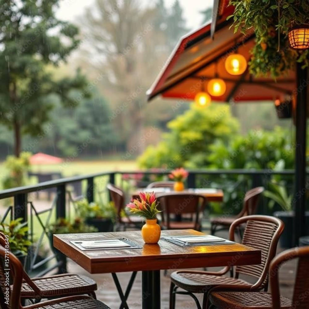 Obraz premium cafe on the nature