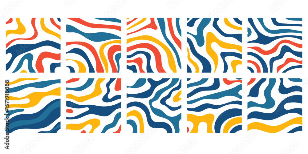Obraz premium Psychedelic Pattern Set