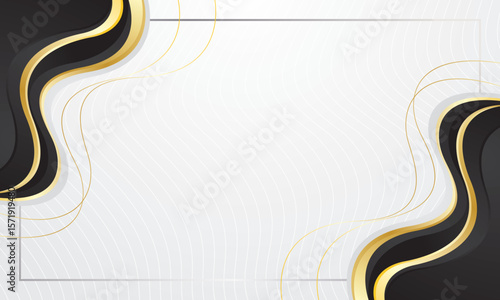 Background with luxurious black gold decoration