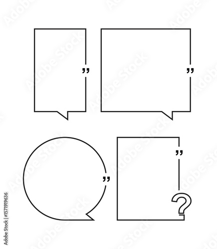 Design template chat bubble question unique