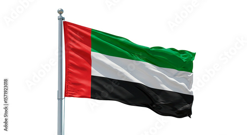 United arab emirates uae flag waving national symbol country pride patriotism celebration freedom unity 100