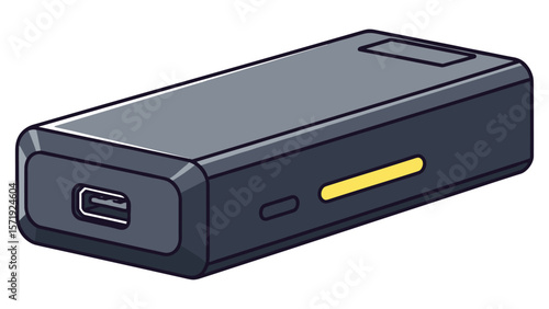 Portable Power Bank Mockup Vector Illustration for Technology Design Assets