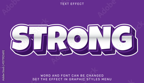 Strong text effect in 3d design