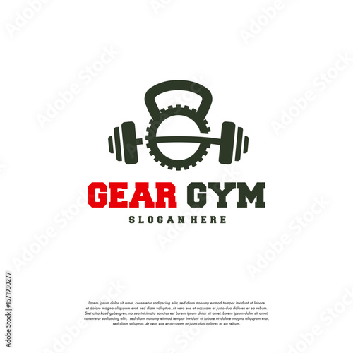 Gear Gymnastic logo designs template, Sport Industry logo template